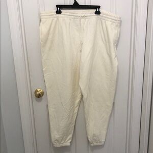 NWOT Terra & Sky Womens Plus  Off-White Joggers